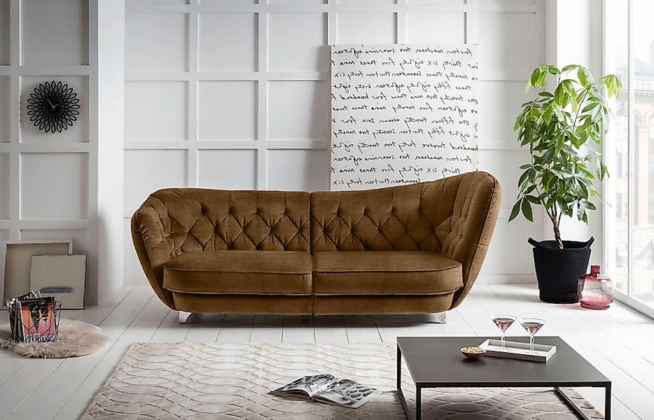 Leonique Big-Sofa "Retro" stylischer Hochlehner günstig online kaufen