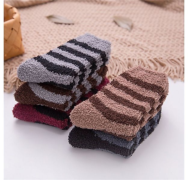 Coonoor Kuschelsocken Thermosocken -Herren Streifen Kuschelsocken Haussocke günstig online kaufen