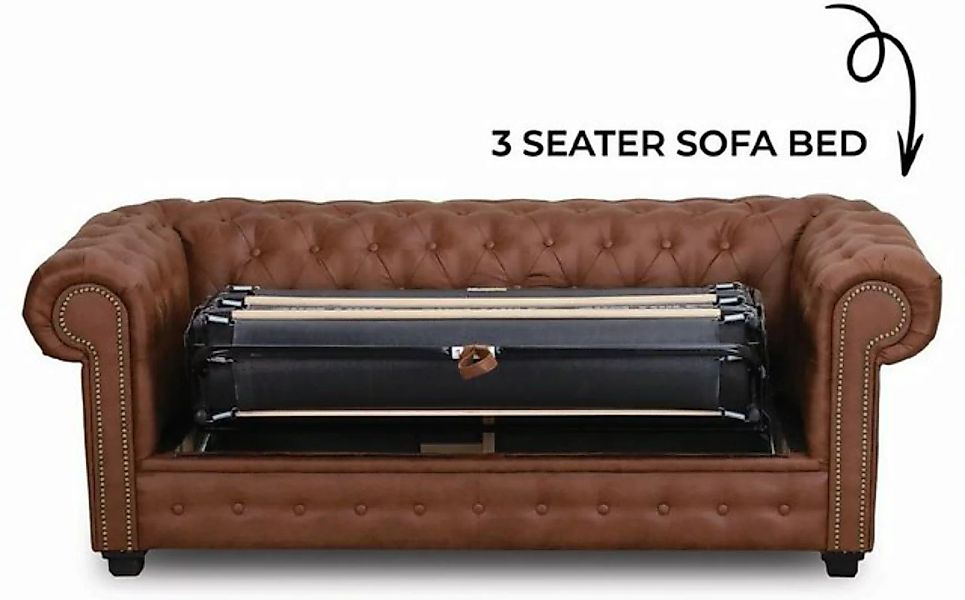 JVmoebel Sofa Chesterfield Sofa mit Bettfunktion Couch Polster Möbel Schlaf günstig online kaufen