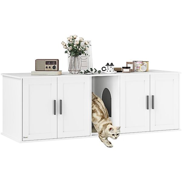 PawHut Tierhaus mit Tür, Trennwand, für günstig online kaufen