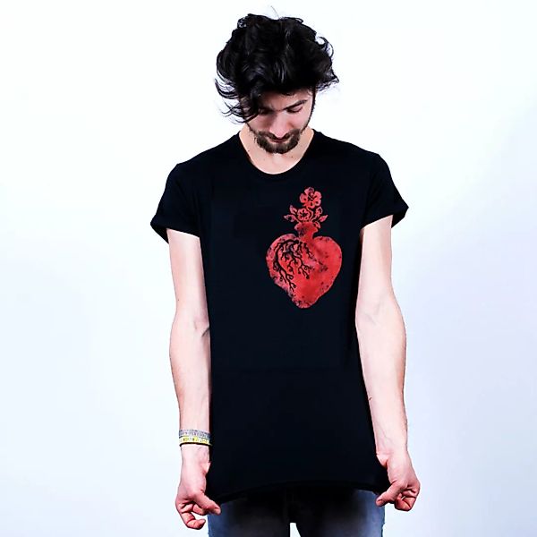Natural Hearts Red - Shirt Männer Aus Bio-baumwolle günstig online kaufen