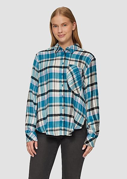 s.Oliver Langarmbluse Bluse Karierte Hemdbluse aus günstig online kaufen