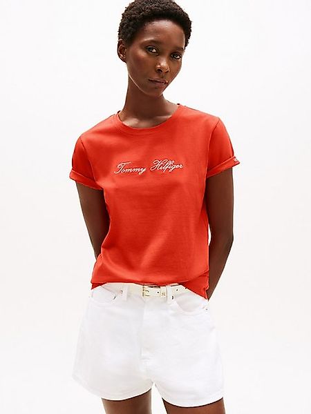 Tommy Hilfiger Kurzarmshirt SCRIPT REG C-NK SS T-SHIRT mit Tommy Hilfiger S günstig online kaufen
