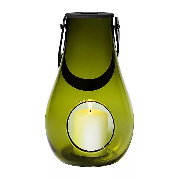 Design With Light Windlicht olivgrün 25cm günstig online kaufen
