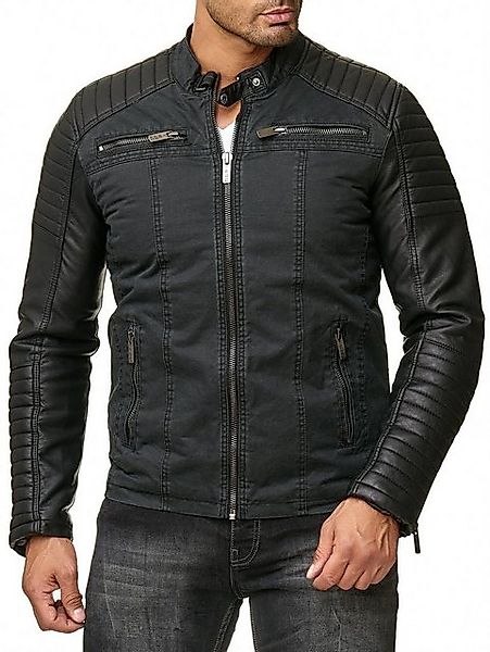 RedBridge Bikerjacke Baumwolle und Kunst-Leder Bikerjacke Premium Qualität günstig online kaufen
