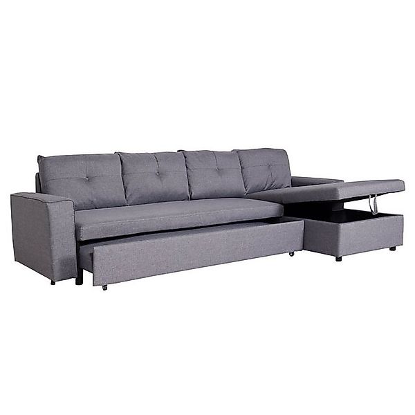 MCW Ecksofa mit Bettkasten L16 Grau günstig online kaufen