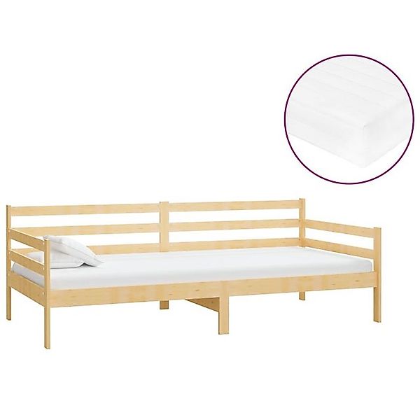 vidaXL Bett Tagesbett mit Matratze 90x200 cm Kiefer Massivholz günstig online kaufen