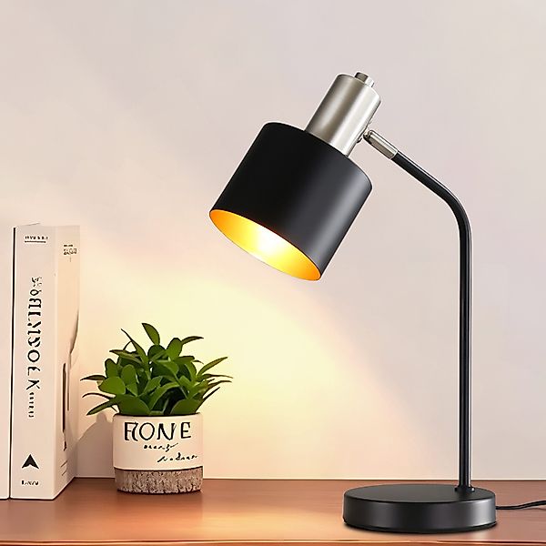 Nettlife Nachttischlampe Vintage Arbeitszimmer E27 Schwarz günstig online kaufen