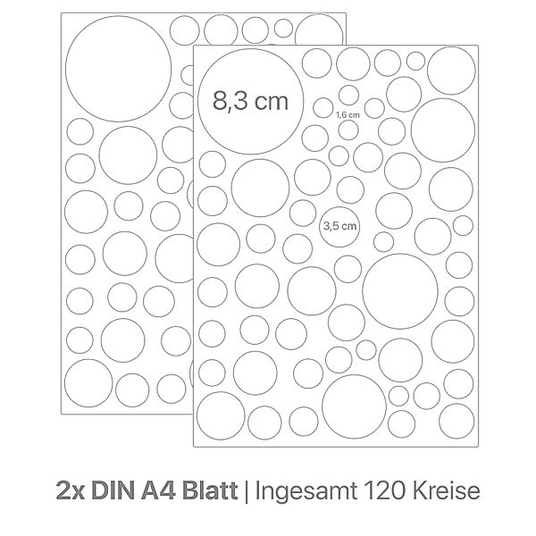 WANDKIND Wandtattoo Kreise Set 120 Stück günstig online kaufen