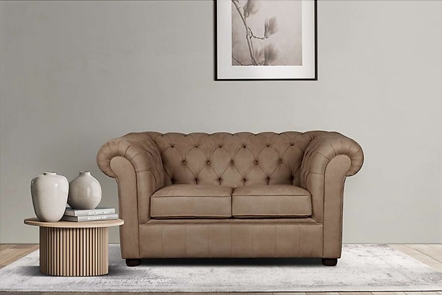 Home affaire 2-Sitzer »CHARENTE, Chesterfield-Sofa, Wellenfederung, Maße: B günstig online kaufen
