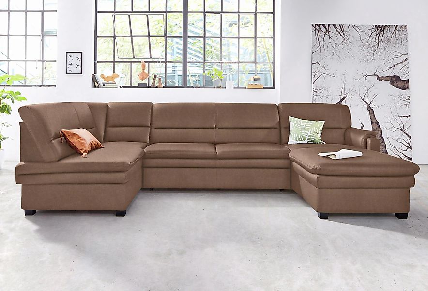 sit&more Wohnlandschaft "Pisa U-Form" mit Federkern, wahlweise mit Bettfunk günstig online kaufen