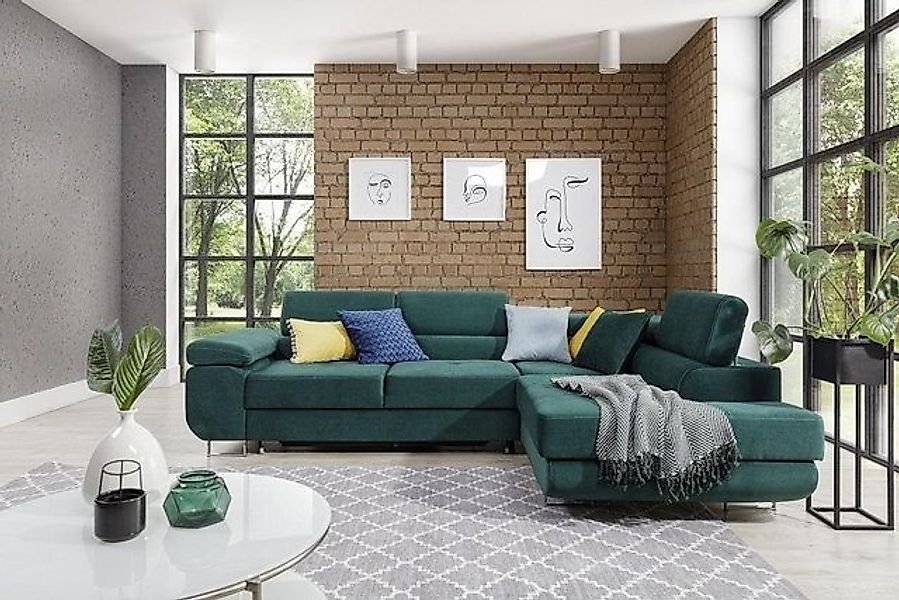 JVmoebel Ecksofa Wohnlandschaft L Form Ecksofa Textil Design Sofa Ecke Eckc günstig online kaufen