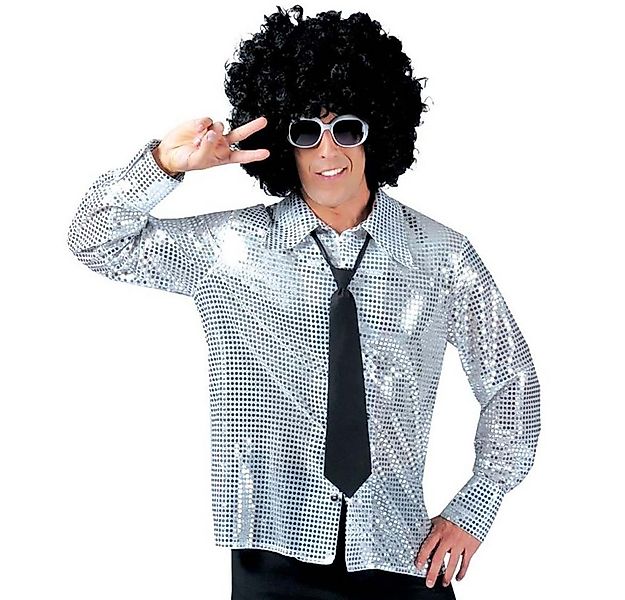 Funny Fashion Kostüm Disco Hemd silber günstig online kaufen
