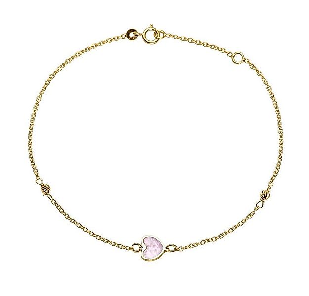 JEWLIX Goldarmband Damenarmband Herz von JEWLIX aus 14-karätigem Gold, Perl günstig online kaufen