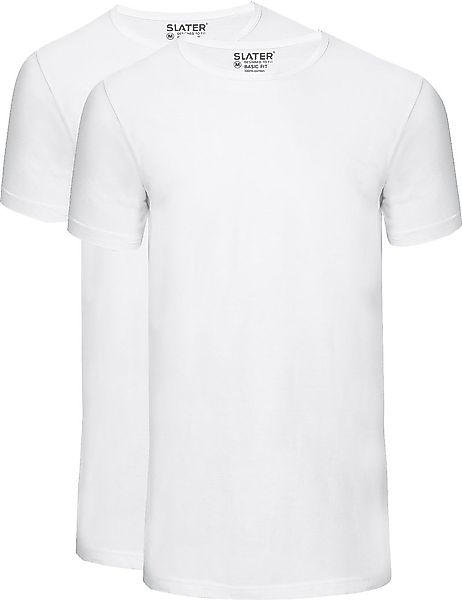 Slater 2er-Pack Basic Fit T-shirt Weiß - Größe M günstig online kaufen