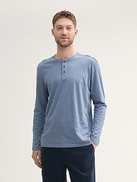 TOM TAILOR Langarmshirt Henley Langarmshirt aus günstig online kaufen