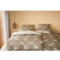 Elegante Bettwäsche "Dogs" 2 Stk. tlg. angenehmes Hautgefühl günstig online kaufen