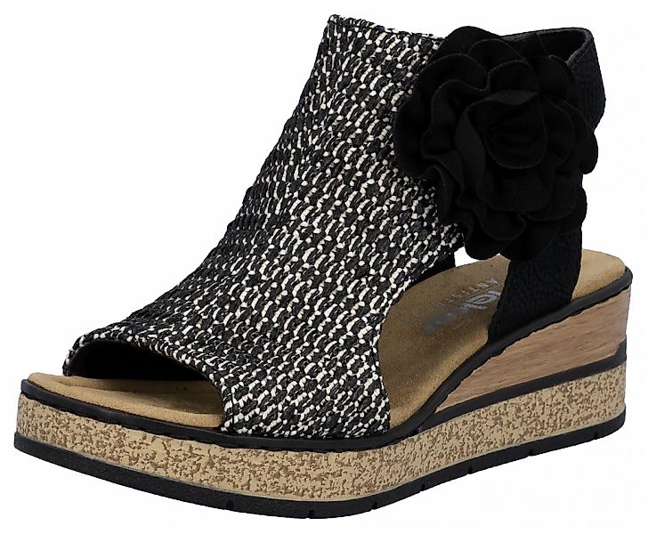 Rieker Schaftsandalette Keilsandale, Sommerschuh, Plateausandalette mit Blü günstig online kaufen