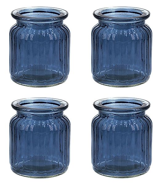 Creativery Windlicht, Windlicht Glas gerillt 8x9cm günstig online kaufen