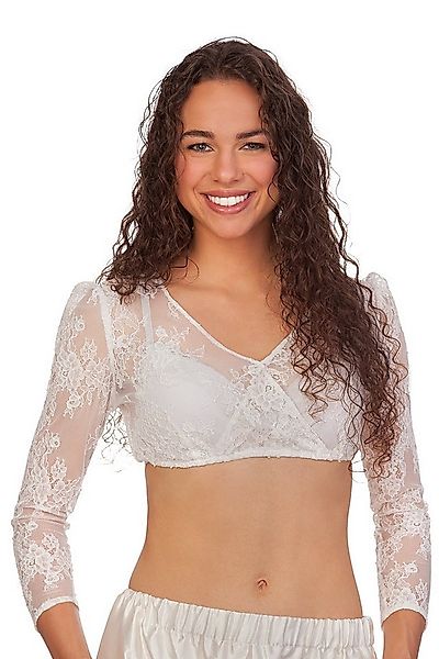 Spieth & Wensky Dirndlbluse Dirndlbluse - MEGHAN LA - offweiß, schwarz günstig online kaufen