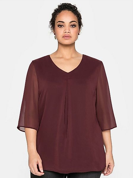 Sheego Klassische Bluse Tunika 3/4-Arm günstig online kaufen