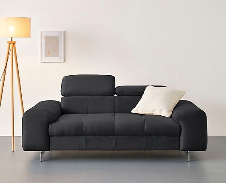 COTTA 2-Sitzer »Chef«, Big-Sofa mit Kopfteilverstellung, edle Metallkufen günstig online kaufen