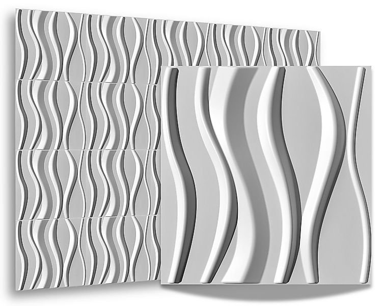 IKHEMalarka 3D Wandpaneel 3D Paneele PVC Kunststoffpaneele, BxL: 50,00x50,0 günstig online kaufen