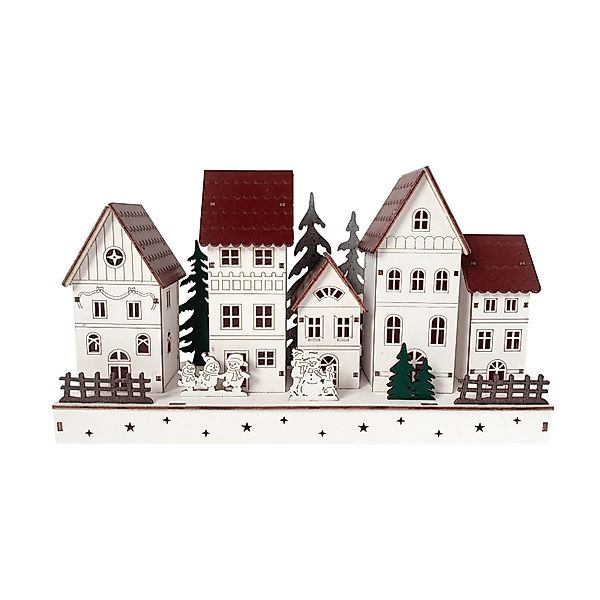 HTI-Living Weihnachtsfigur LED Holz Weihnachtsdorf mit günstig online kaufen