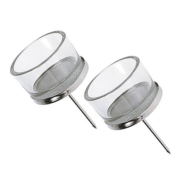 Viana Kerzenhalter Silberner Kerzenhalter Glas Windlicht Set 4 Stk Teelicht günstig online kaufen