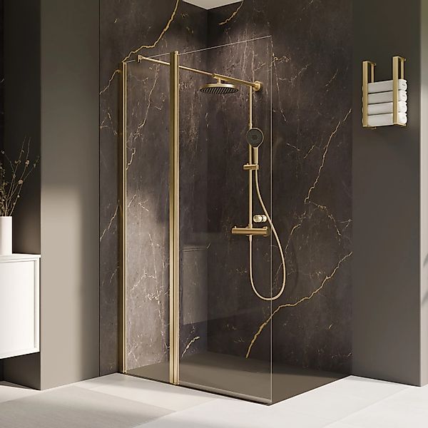 Breuer Duschwand Elana 2.0 mit Beweglichem Element Klarglas 200 x 100 cm Li günstig online kaufen