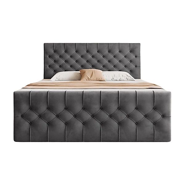 Goldstoff Boxspringbett TAURIEL mit 2x Bettkasten günstig online kaufen