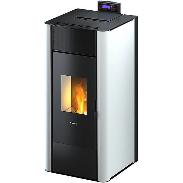 Freepoint Pelletofen Tesis Stahl Weiß 22,8 kW wasserführend günstig online kaufen