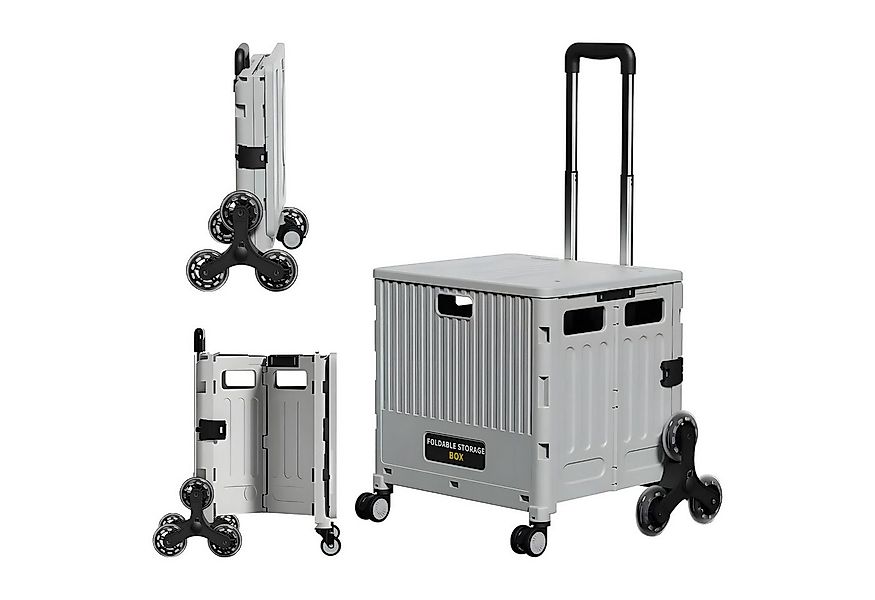 FOXSPORT Einkaufstrolley klappbar, Einkaufswagen mit Treppensteigfunktion, günstig online kaufen