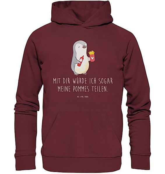 Mr. & Mrs. Panda Hoodie Größe XS Pinguin Pommes - Burgundy - Geschenk, Ehef günstig online kaufen