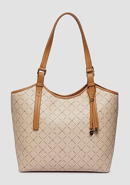 s.Oliver Shopper Tasche, Geräumiger Shopper in Leder-Optik mit Logo-Print günstig online kaufen