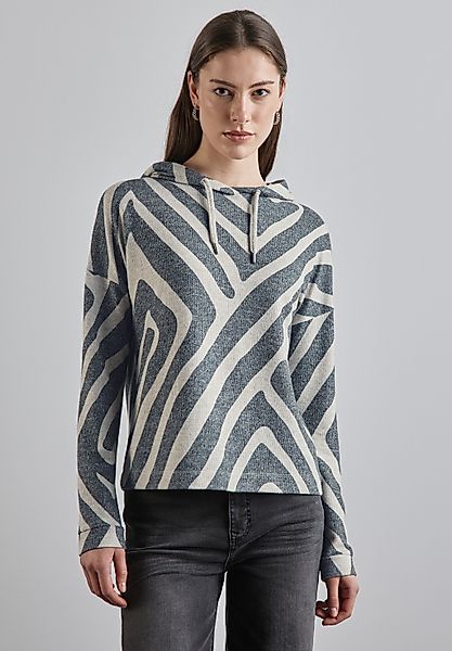 STREET ONE Kapuzenshirt aus elastischem Materialmix günstig online kaufen