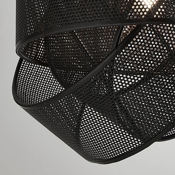 Pendelleuchte Mizio, schwarz, Metall, Ø 28 cm, E27 günstig online kaufen