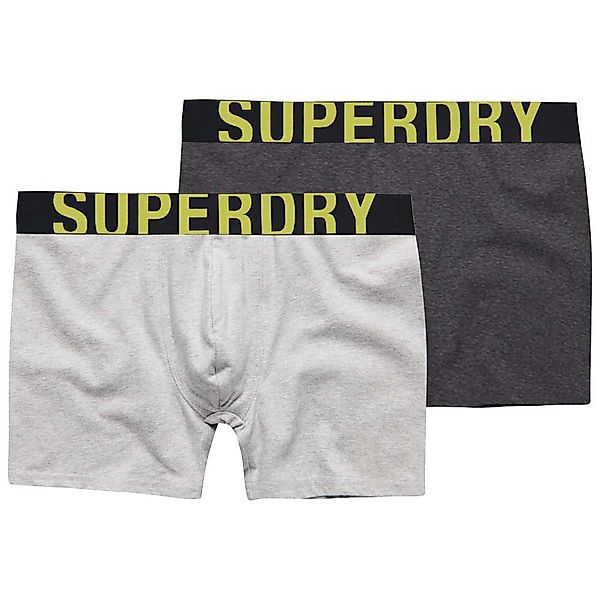 Superdry Dual Logo Doppelpack Koffer S Charcoal / Grey Fluro günstig online kaufen