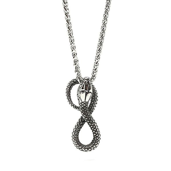DALMARO Edelstahlkette Lederkette Edelstahl 316 SNAKE günstig online kaufen