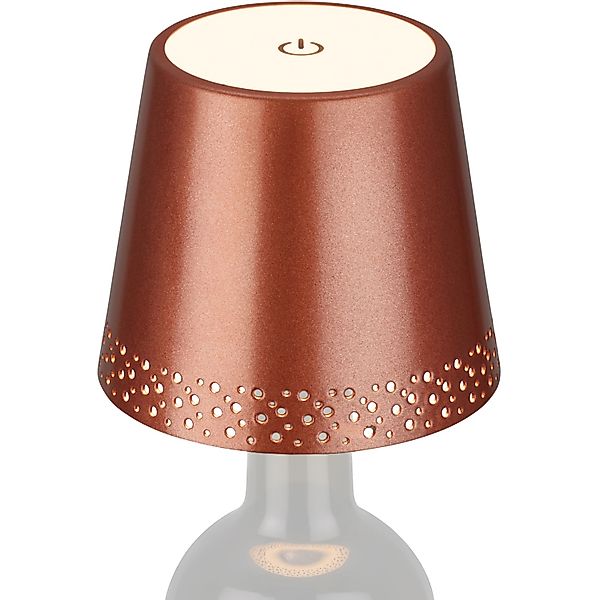 Brilo Akku-Flaschenlicht Flaska Kupfer-Matt 2,6W günstig online kaufen