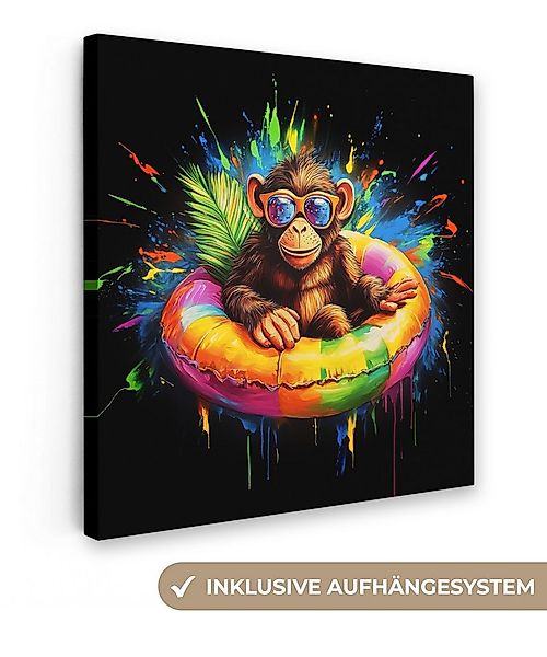 OneMillionCanvasses® Leinwandbild Graffiti - Sommer - Affe - Tier, Fotodruc günstig online kaufen