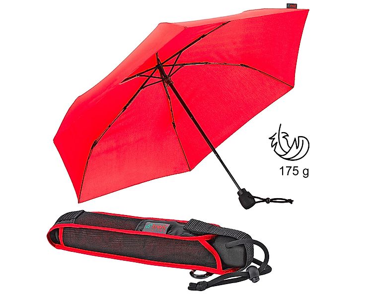 EuroSCHIRM® Taschenregenschirm light trek® ultra, rot, günstig online kaufen