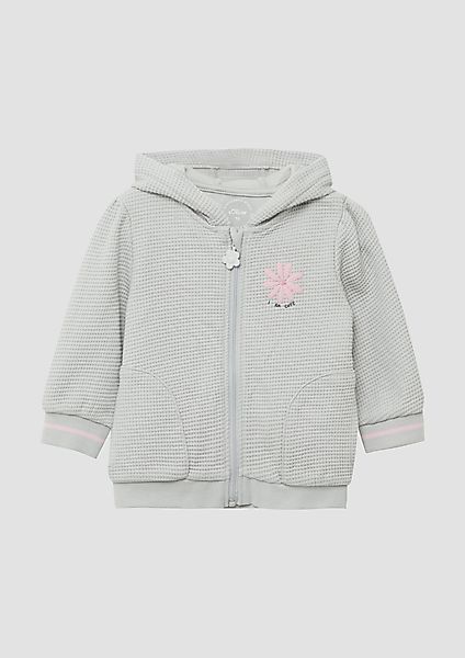 s.Oliver Outdoorjacke Weiche Kapuzen-Sweatjacke mit Waffelstruktur günstig online kaufen