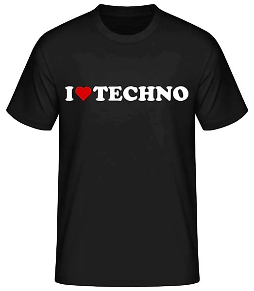I Love Techno · Männer Basic T-Shirt günstig online kaufen