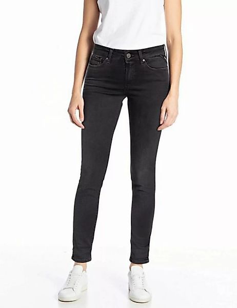 Replay Damen Jeans NEW LUZ - Skinny Fit - Schwarz - Black Denim Hyperflex günstig online kaufen