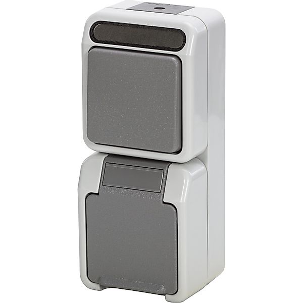 Merten AQUASTAR Kombination Schutzkontakt-Steckdose/Wechselschalter günstig online kaufen