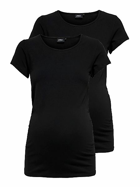 ONLY MATERNITY Umstandsshirt "OLMLOVELY S/S ONECK TOP 2PACK JRS NOOS", (Pac günstig online kaufen