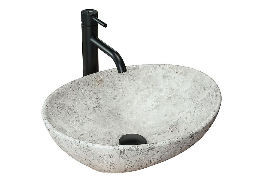 wohnwerk.idee Aufsatzwaschbecken Waschtisch Waschbecken Marmor Naturstein O günstig online kaufen