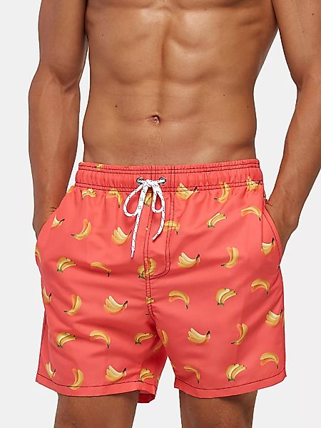 Flamingo & Banana Pattern Badeshorts Kordelzug Surfing Beachwear für Männer günstig online kaufen