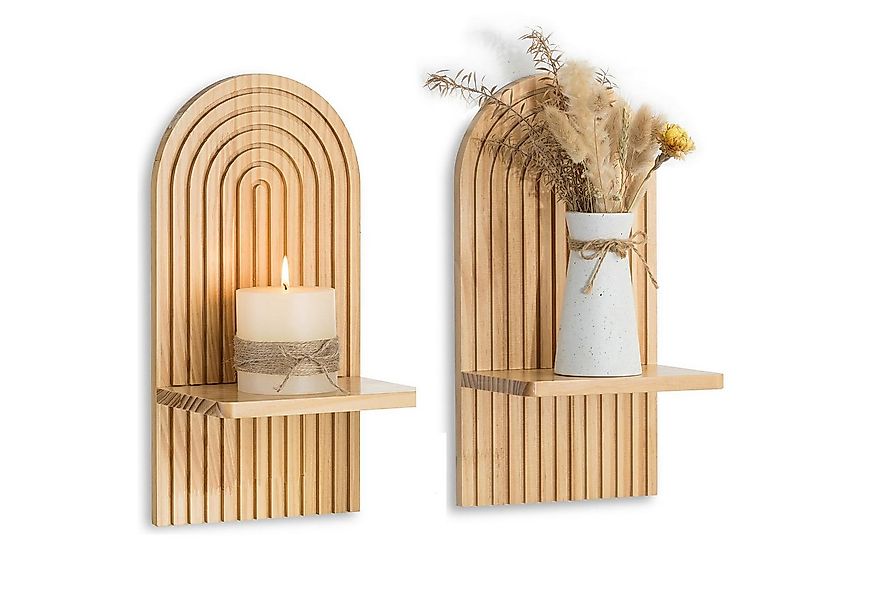 Zaewry Wandregal Holz Boho Wanddeko: Holz Wand Deko Kinderzimmer Wand Regal günstig online kaufen